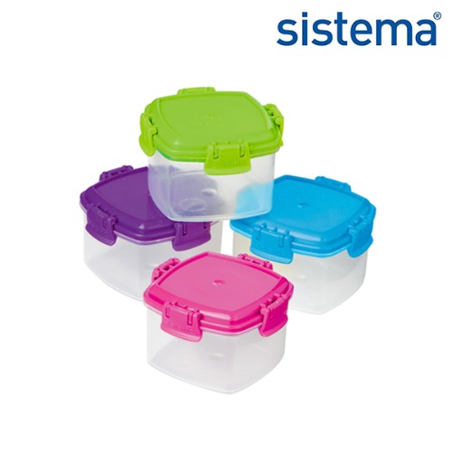 시스테마 투고 닉낵 미니사각용기 소 4종세트 62ml