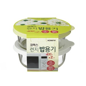 코멕스 렌지밥용기2P 원형 400ml